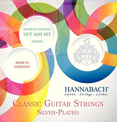Hannabach 600MT Silver-Plated Green - Комплект струн для классической гитары, среднее натяжение 