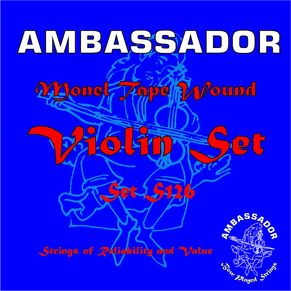 Ambassador 90126 Violin S126 Monel tape wound 4\4