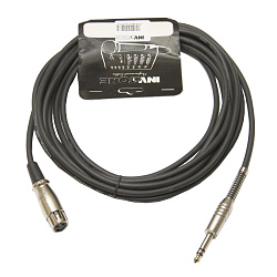 Invotone ACM1005BK - Микрофонный кабель, 6,3 джек моно - XLR (мама), 5 метров (черный)