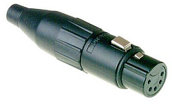 AMPHENOL AC5FB - разъем XLR кабельный мама , 5 контактов, точеные контакты, цвет - никель