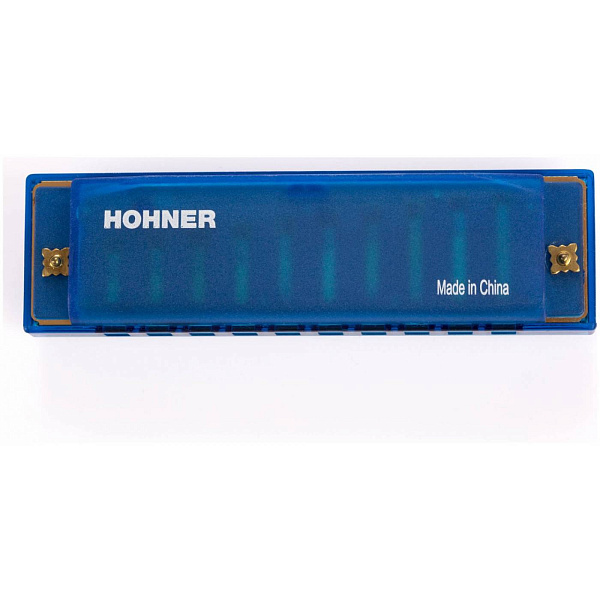 HOHNER Translucent Blue (M1110B) - губная гармоника детская, тональность C, цвет прозрачный синий
