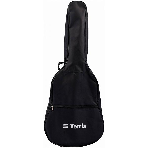 TERRIS TGB-A-01BK - чехол для акустической гитары, без утепления, 2 наплечных ремня, цвет черный