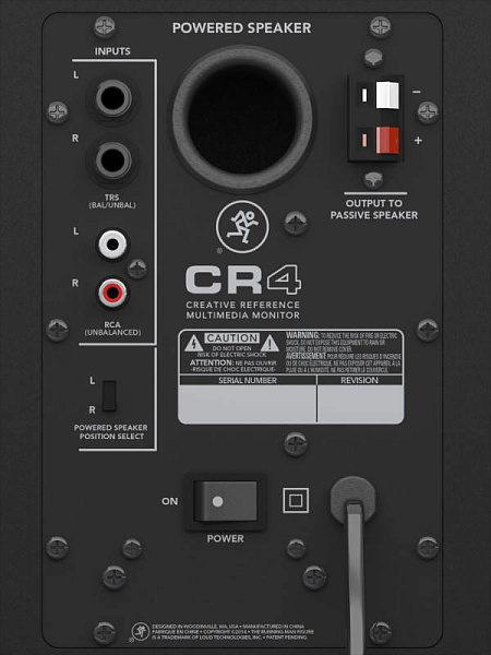 MACKIE CR4 пара студийных мониторов, мощность 50 Ватт, динамик 4`, цвет черный